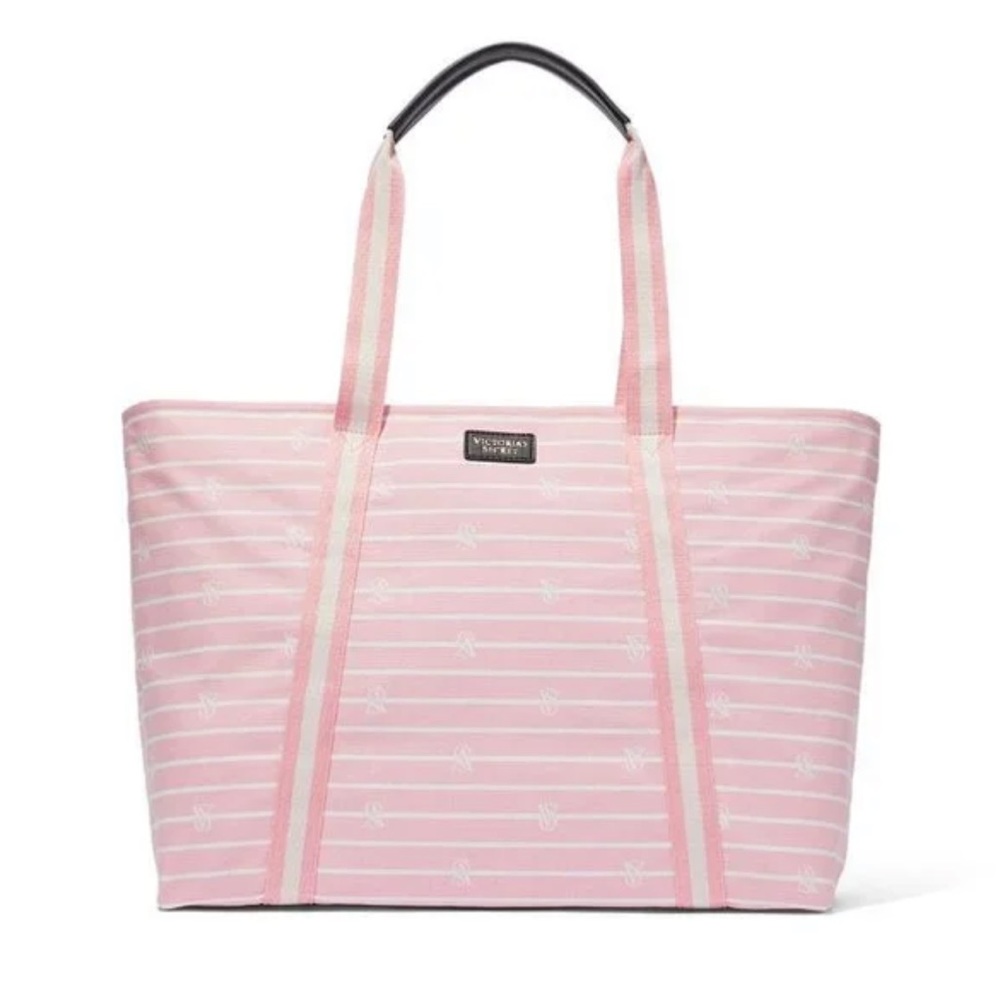 Victoria Secret Pink Stripe Tote with Zipper